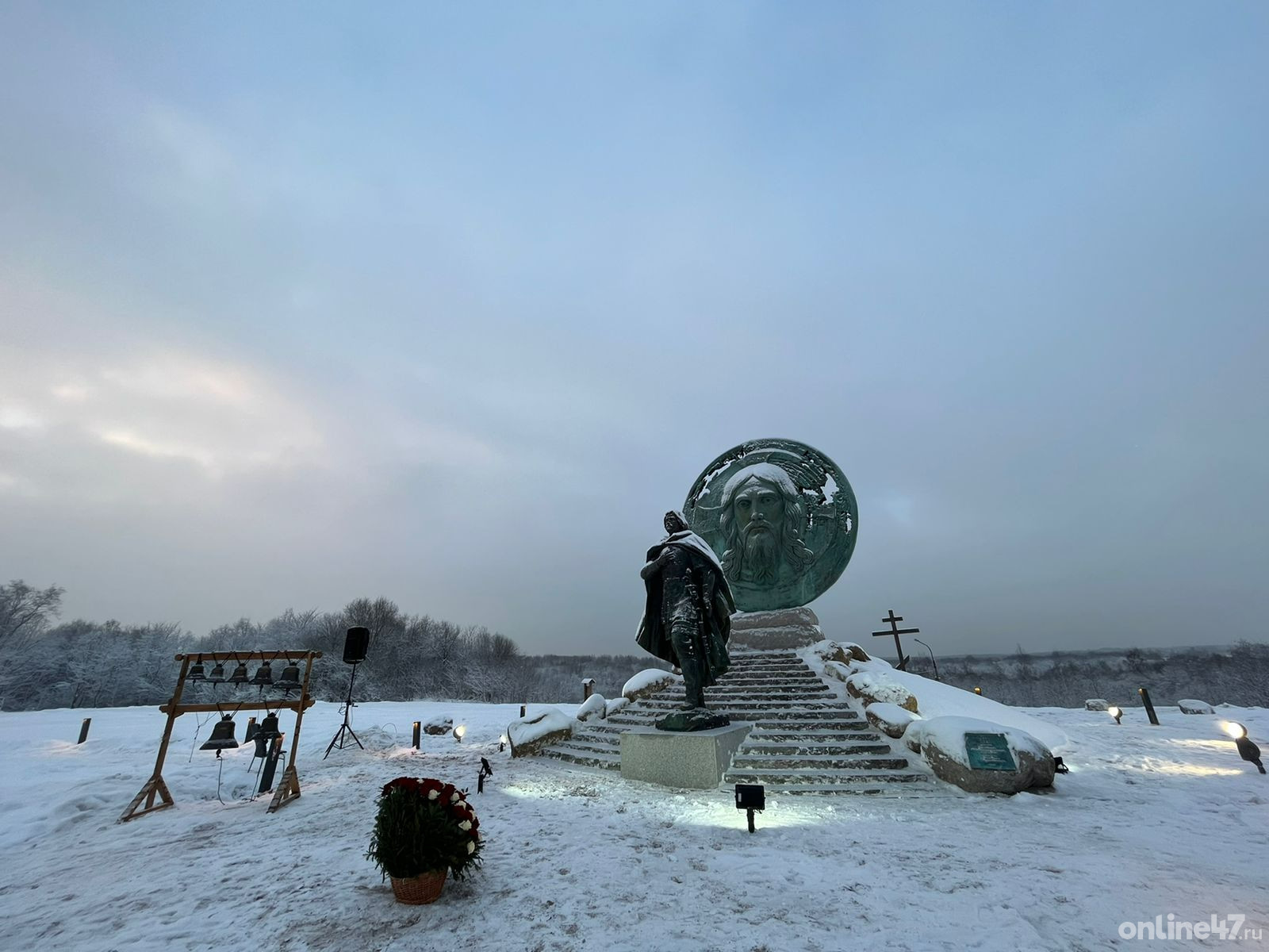 Памятник в никольском. Мемориал Александру Невскому в Тосненском районе. Памятник Александру Невскому в Никольском Тосненского района.