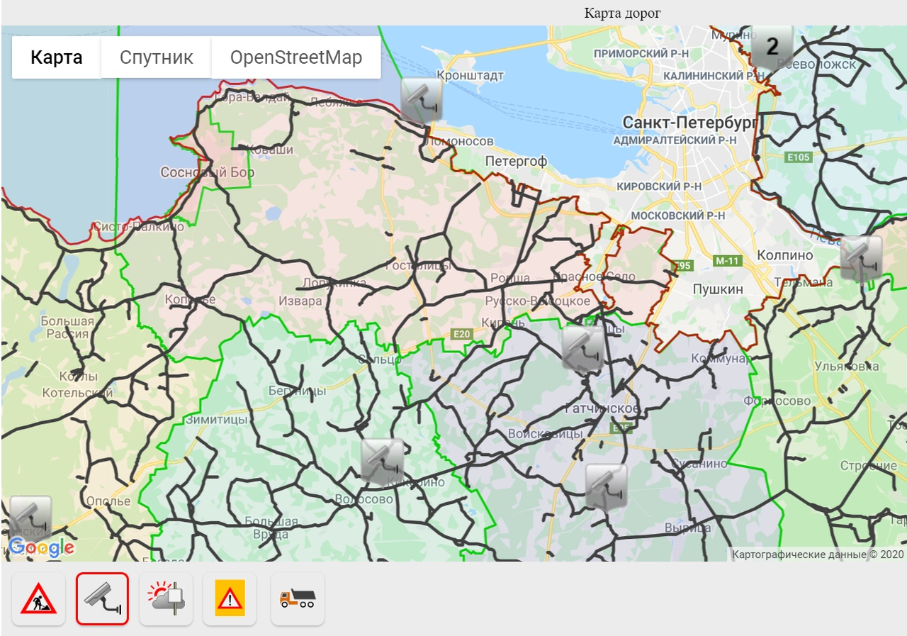 Интерактивная карта дороги