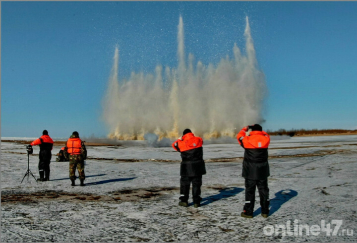 В Ленинградской области завершились плановые ледовзрывные работы