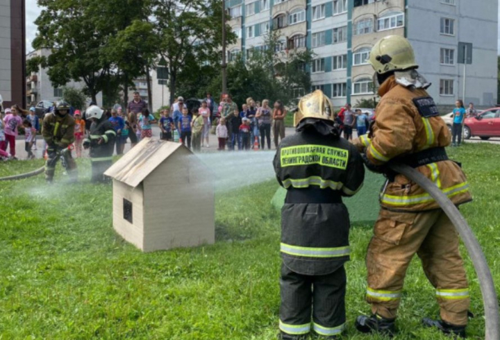 Дети потушили маленький деревянный дом на противопожарной акции под Приозерском