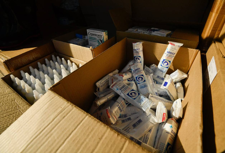 Противопростудные аптечки отправились на полигон к мобилизованным в Ленобласти