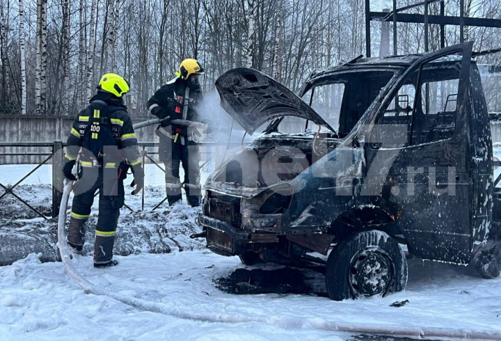 Видео: сотрудники «Леноблпожспаса» потушили горящий автомобиль в Сертолово