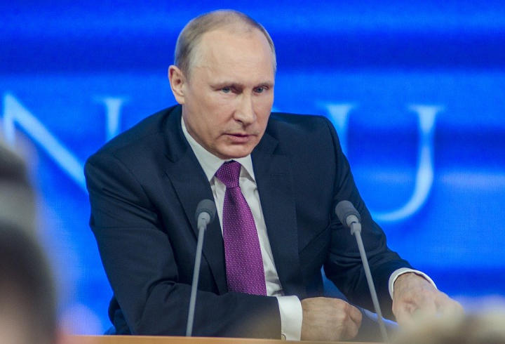 Владимир Путин выступает с телеобращением в связи с терактом в «Крокус Сити Холле»
