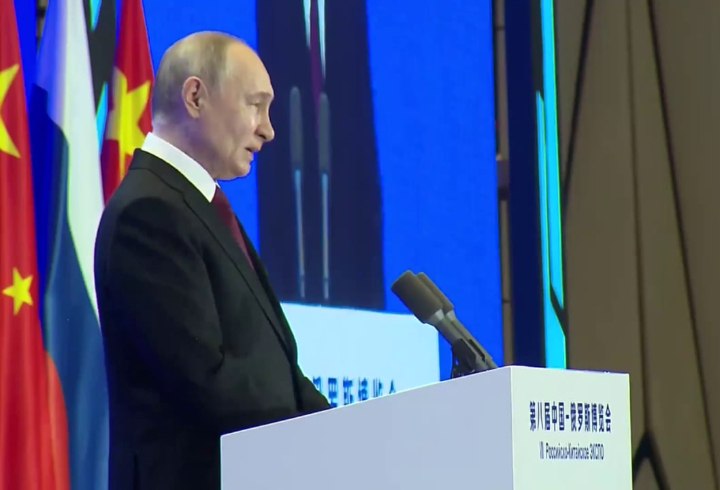 Президент России Владимир Путин выступил на ЭКСПО в Харбине