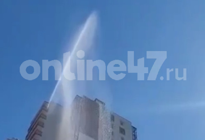 Видео: вода бьет фонтаном с балкона многоэтажки в Кудрово