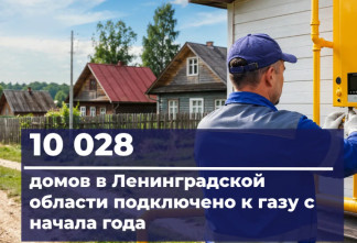 Более 10 тысяч домов подключили к газу в Ленинградской области с начала года