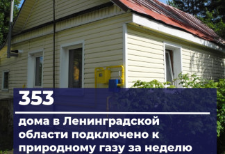 Еще 353 дома в Ленобласти подключили к газу